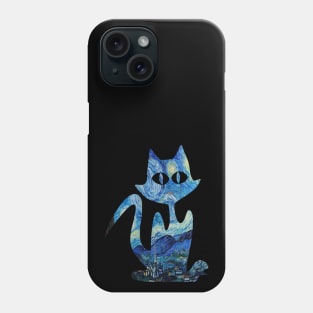 Cat Van Gogh Starry Night Phone Case