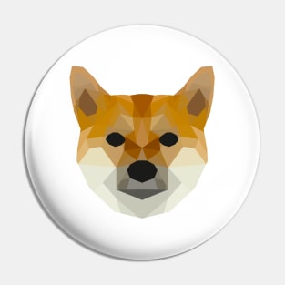 Low Poly Lilly the Shiba Inu Pin