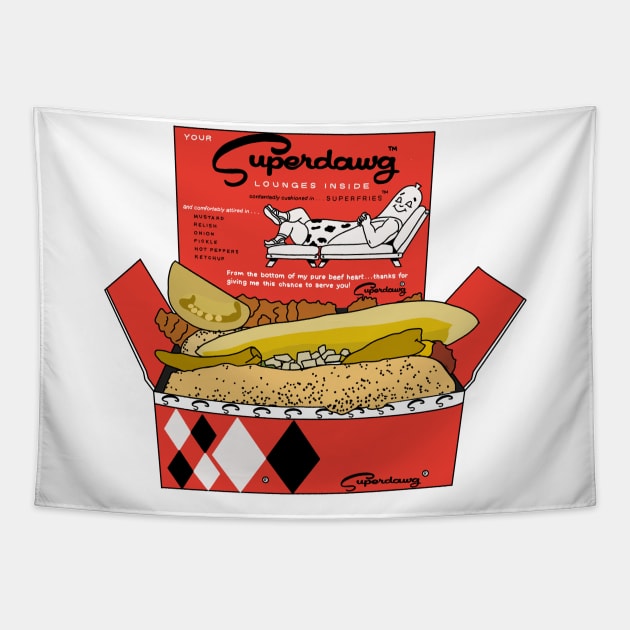 Superdawg Dog Tapestry by ShayliKipnis