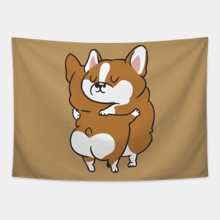 Corgi Hugs Tapestry