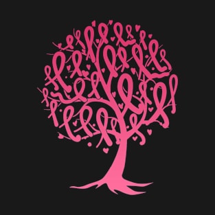 Breast Cancer Awareness Shirt Pink Ribbon Tree Support Gift T-Shirt