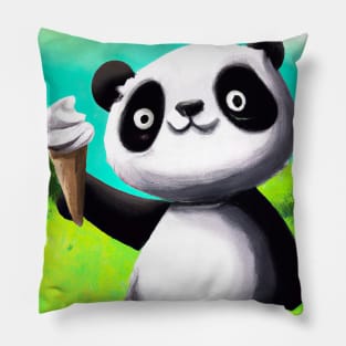 Panda with Ice Cream Pillow