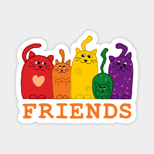 The cats and the friends Magnet