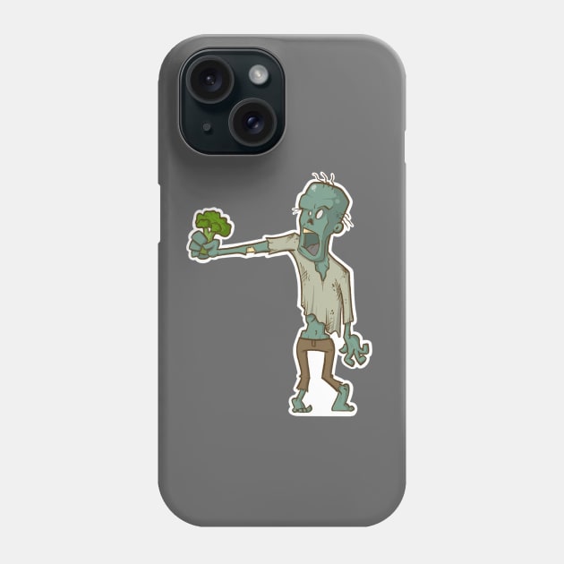 Vegan Zombie Phone Case by markanddraw