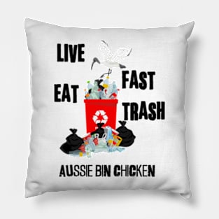 Aussie Bin Chicken Scavenger! | Live Fast Eat Trash Pillow