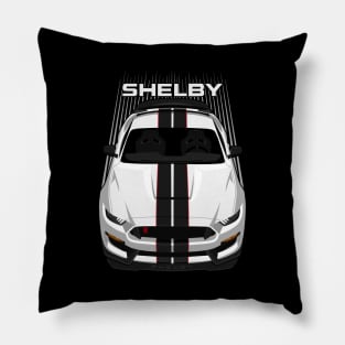 Ford Mustang Shelby GT350R 2015 - 2020 - White - Black Stripes Pillow