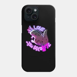 I LOVE YOU AXOLOTL thicc mud puppy t-shirt 2 Phone Case