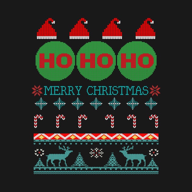 Ho Ho Ho Tacky Ugly Christmas Design by Brobocop