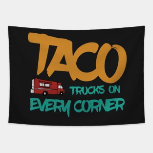 Tako Trucks On Every Corner Tapestry