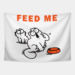 Feed Me Simons Cat Funny, For Men Simons Cat Feed Me Tapestry