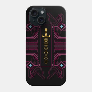 Vaporwave Minimalist Polyhedral Dice Set Sword Phone Case