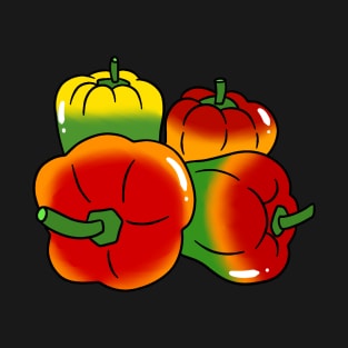 Four Rainbow Bell Peppers T-Shirt