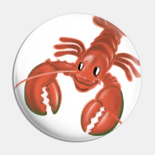 Cute Lobster Drawing Pin