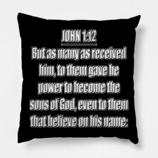 Bible Verse John 1:12 Pillow