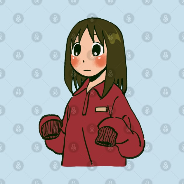 osaka in an oversized red tracksuit / azumanga daioh by mudwizard