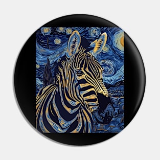 Zebra Grazing Gallops Pin