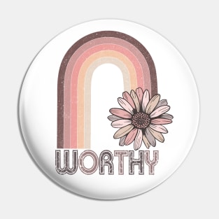 Worthy Boho Rainbow Pin