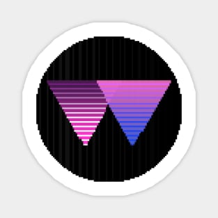 Lo-fi Pixel Triangles Magnet