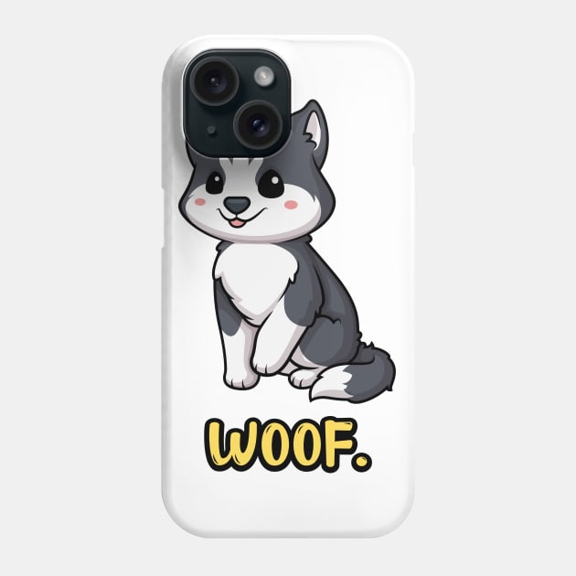 Chibi Kawaii Husky Dog Phone Case by FoxyReign