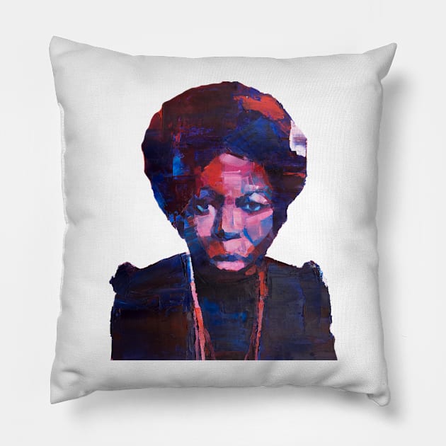 Nina Simone - Ain't Got No Digital Art Pillow by khairzul