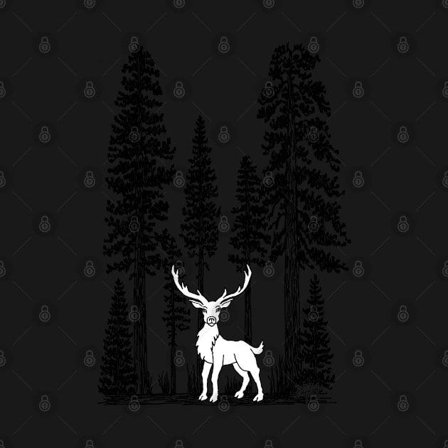 White Stag in High Sequoias by patfish