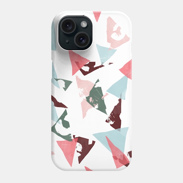 Pastel Textured Triangles Phone Case by Carolina Díaz