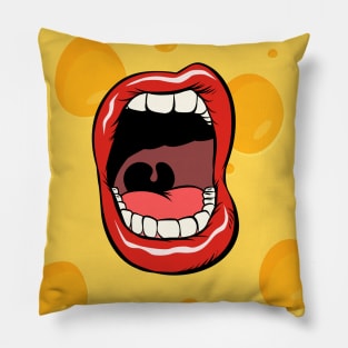 Cheesy Smile Scream Pillow