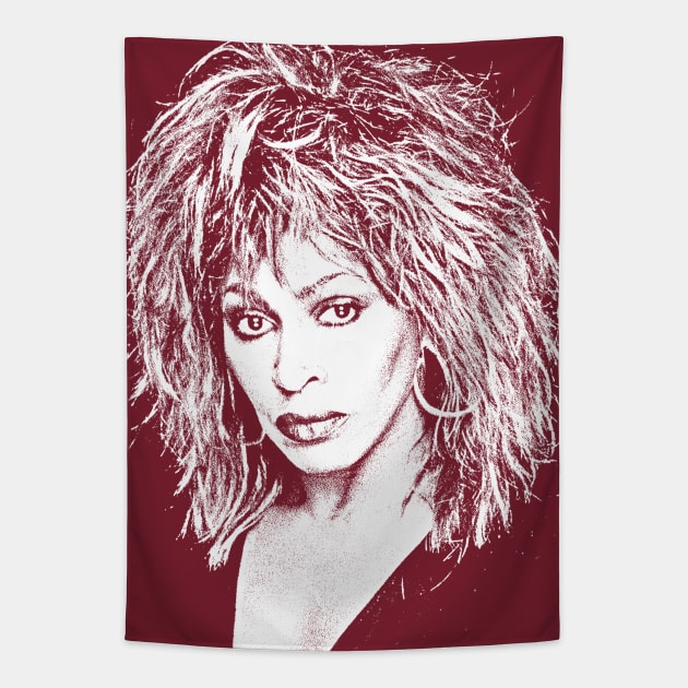 Tina Turner ///// 80s Style Retro Fan Art Design Tapestry by DankFutura