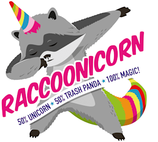 Raccoonicorn 50% Raccoon 50% Unicorn 100% Magic! Magnet