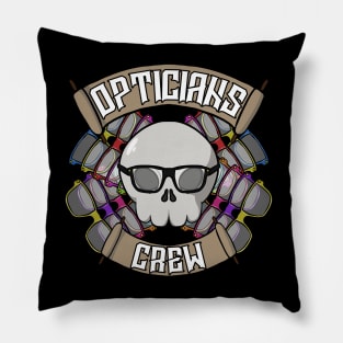 Opticians crew Jolly Roger pirate flag Pillow