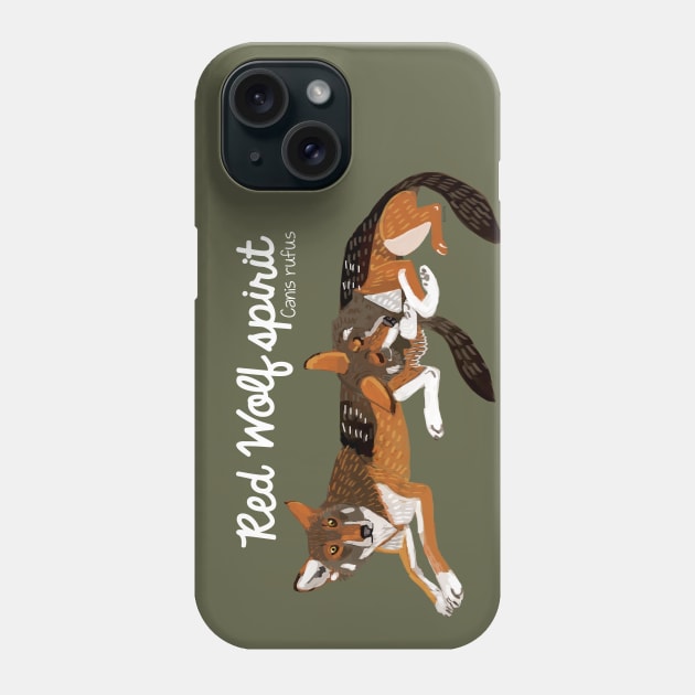 Canis rufus the Wolf Spirit #1 Phone Case by belettelepink