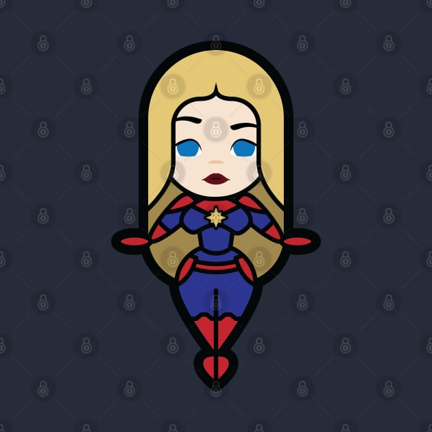 A Blonde Over Powered Female Superhero by Tooniefied