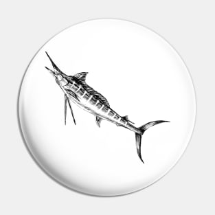 Marlin Fish Print Pin