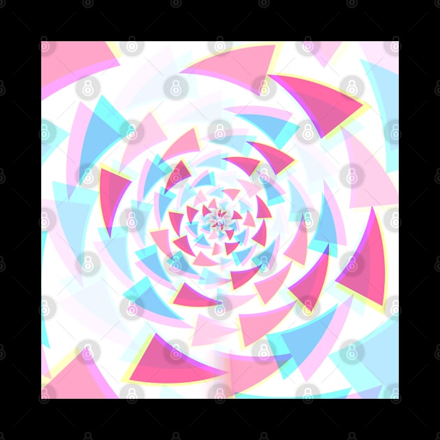 Tunnel Swirl Pastel Arrow Pattern by Peaceful Space AS