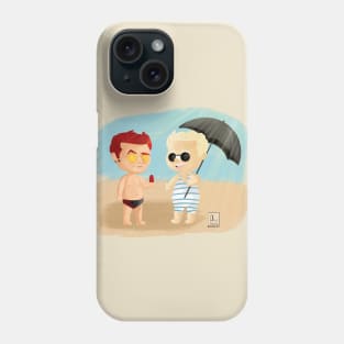 Beach day! Featuring umbrellas and sunglasses Phone Case