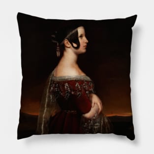 Portrait of a Lady with Pearls by Ary Scheffer Pillow