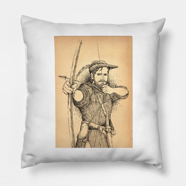 Robin Hood, The Legend: Parchment Pillow by reynoldjay