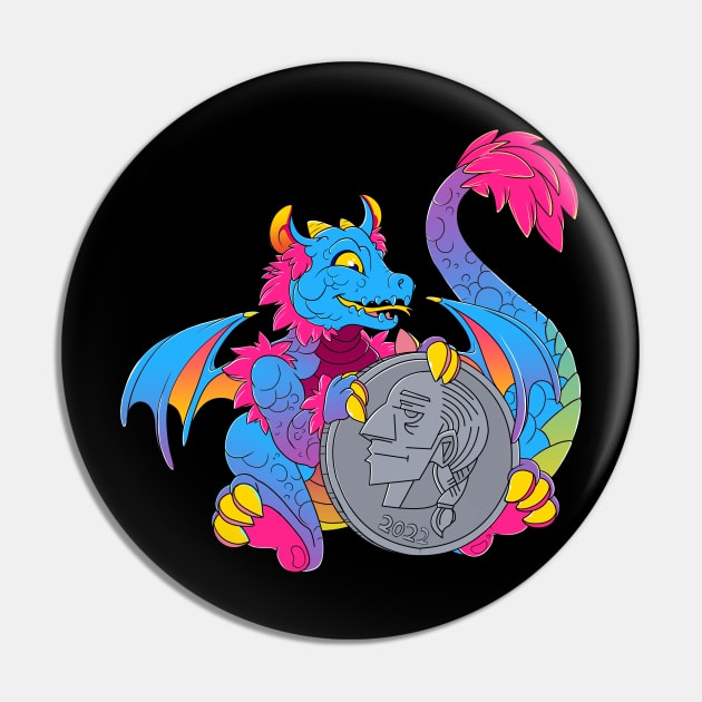 Pansexual Pride Pocket Dragon Pin by TheMightyQ