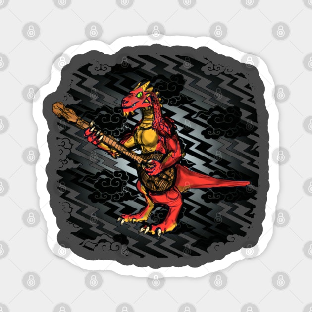 Dragonborn Bard Magnet by TonyBreeden