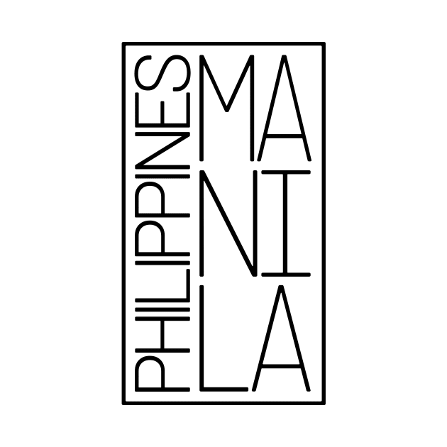 Manila Philippines Traveler Typography Diver Paradise Gift by peter2art