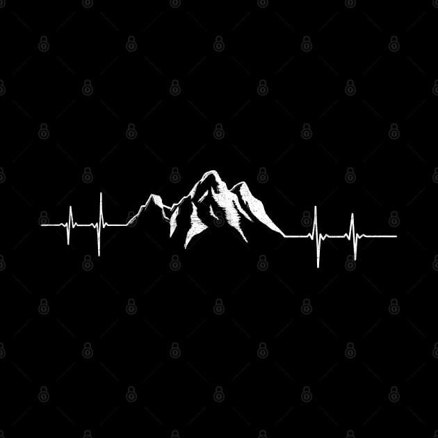 Mountain Love Heartbeat Pulse by Shirtbubble