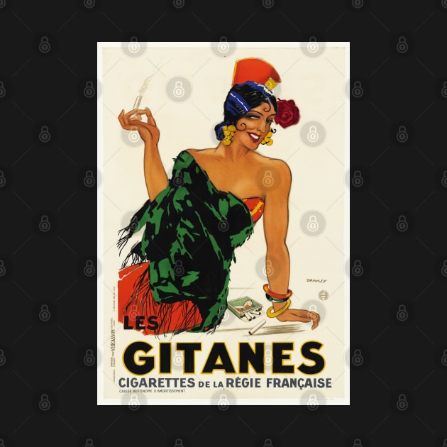 Retro poster - pub - vintage - Gitanes - by Labonneepoque