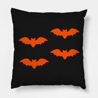 Bats Tile (Orange) Pillow