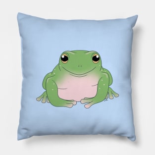 Whites Tree Frog or Australian Green Tree Frog, Green Coloration Pillow