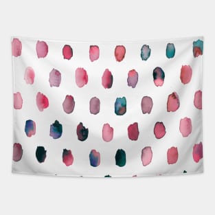 Watercolor Palette Pink Dots Tapestry