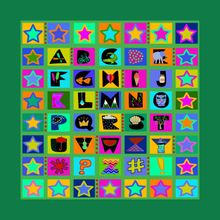 Childs Alphabet Playmat Quilt - Green T-Shirt