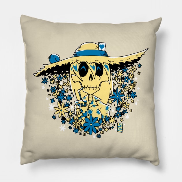 Summer Skeleton (Female) Pillow by Setzeri