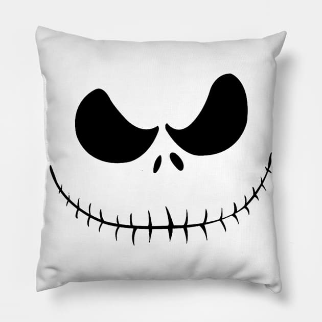 Skellington Face Pillow by CoolMomBiz