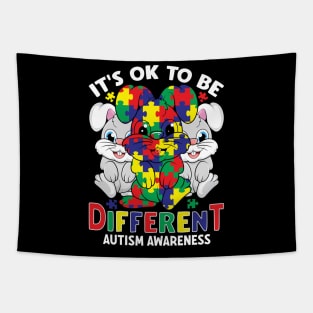 It's OK To Be Different Autism Awareness Puzzle Tapestry