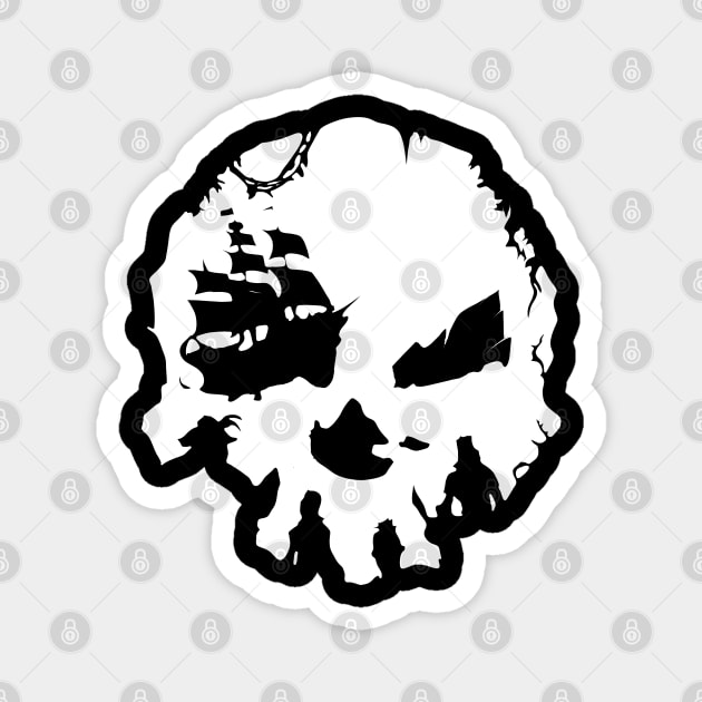 pirate skull (seas of thieves) Magnet by acatalepsys 